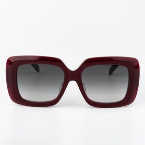NEW Celine CL40263F 69B 3 DOTS Bordeaux Gradient Smoke Geometric Sunglasses